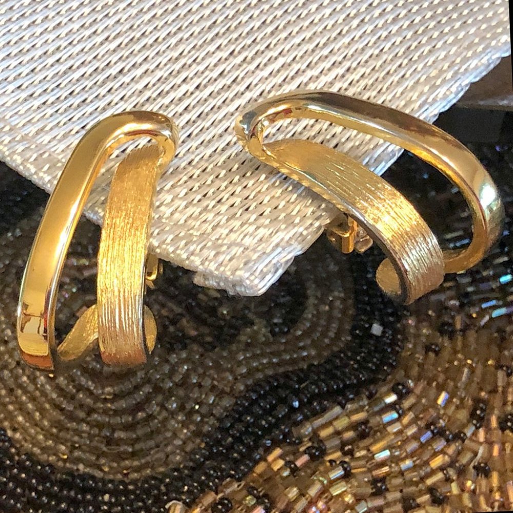 Clara Studio Gold Toned Drop Clip On Earring